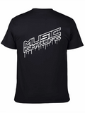 Music is my Life Graphic Tee - Black