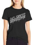 Music is my Life Graphic Tee - Black