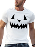 Halloween Pumpkin Face Black T-Shirt