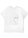 Anime Girl Graphic Tee - Black Cotton T-Shirt