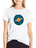 Saturn Graphic Black T-Shirt - Modern Style