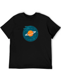 Saturn Graphic Black T-Shirt - Modern Style