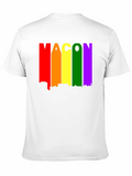 Rainbow Macon Skyline Black T-Shirt