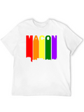 Rainbow Macon Skyline Black T-Shirt