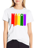 Rainbow Macon Skyline Black T-Shirt