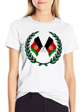 Graphic Tee with Afghanistan Flag Design