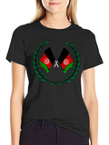 Graphic Tee with Afghanistan Flag Design