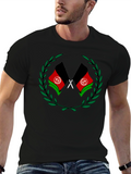Graphic Tee with Afghanistan Flag Design