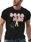 Poop Music Graphic T-Shirt