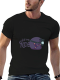 Lets Ride Graphic Tee - Motorcycle Helmet T-Shirt