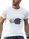 Lets Ride Graphic Tee - Motorcycle Helmet T-Shirt