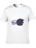 Lets Ride Graphic Tee - Motorcycle Helmet T-Shirt