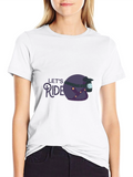 Lets Ride Graphic Tee - Motorcycle Helmet T-Shirt
