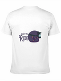 Lets Ride Graphic Tee - Motorcycle Helmet T-Shirt