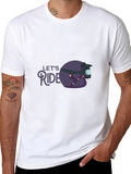 Lets Ride Graphic Tee - Motorcycle Helmet T-Shirt