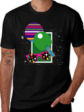 Funky Table Tennis Graphic Tee - Ping Pong Style!