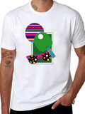 Funky Table Tennis Graphic Tee - Ping Pong Style!