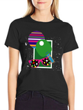 Funky Table Tennis Graphic Tee - Ping Pong Style!
