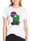 Funky Table Tennis Graphic Tee - Ping Pong Style!