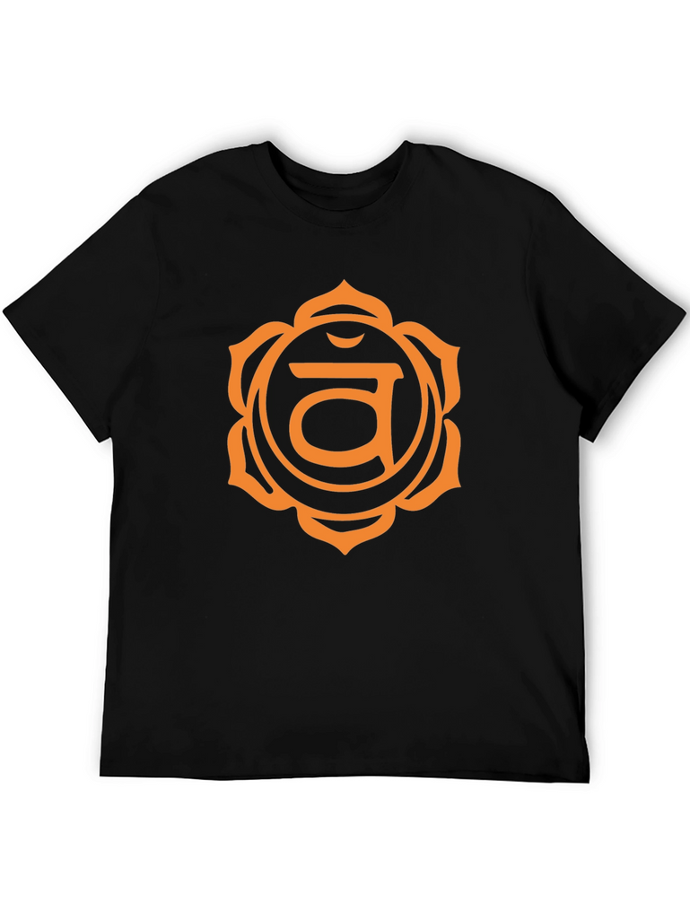 Root Chakra Graphic Tee - Black Cotton T-Shirt
