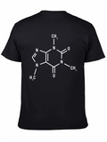 Caffeine Molecule Graphic T-Shirt - Black