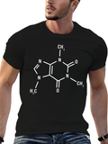 Caffeine Molecule Graphic T-Shirt - Black