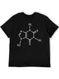 Caffeine Molecule Graphic T-Shirt - Black