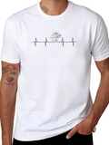 Black Skydiver Heartbeat T-Shirt