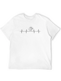 Black Skydiver Heartbeat T-Shirt