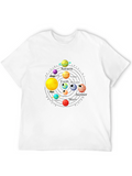 Solar System Planet Graphic Black T-Shirt