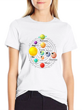 Solar System Planet Graphic Black T-Shirt