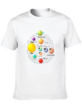 Solar System Planet Graphic Black T-Shirt