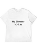 My Elephants My Life Black Graphic Tee