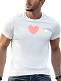 Heart Arrow Graphic T-Shirt - Black Cotton Tee