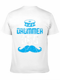 Drummer Dad T-Shirt - Blue Graphic Tee