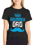 Drummer Dad T-Shirt - Blue Graphic Tee