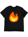 Cool Fire Graphic Black T-Shirt