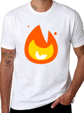Cool Fire Graphic Black T-Shirt