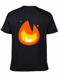 Cool Fire Graphic Black T-Shirt