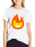Cool Fire Graphic Black T-Shirt