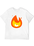 Cool Fire Graphic Black T-Shirt