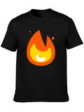 Cool Fire Graphic Black T-Shirt