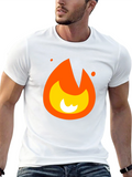 Cool Fire Graphic Black T-Shirt