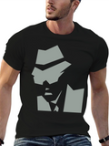 Black T-Shirt with Detective Graphic