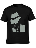 Black T-Shirt with Detective Graphic