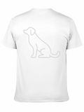 Minimalist Dog Outline Black T-Shirt