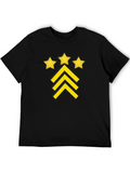 Stars and Stripes Graphic Black T-Shirt