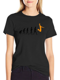 Evolution of Basketball Black T-Shirt
