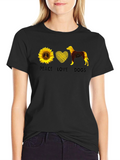 Peace Love Dogs Sunflower T-Shirt