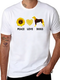 Peace Love Dogs Sunflower T-Shirt